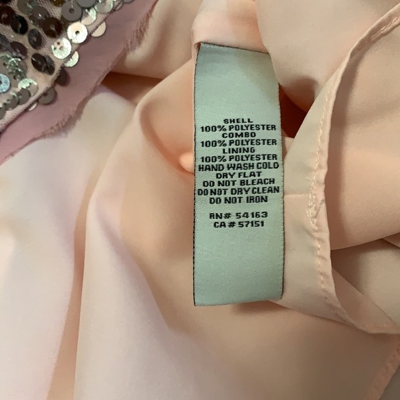 Nwt Eliza J pink rose gold mesh sequin fit & flare formal party dress - Picture 9 of 9